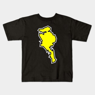 Quadra Island in a Bright Lemon Yellow Flavour - Solid Silhouette - Quadra Island Kids T-Shirt